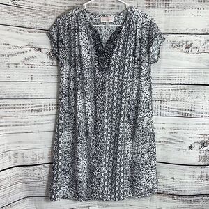 Stan Herman Sleep Shirt Womens Small v neck cap sleeve